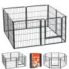 Dog Playpen 24 Inch 8 Panels Foldable Metal Exercise Pen Pet Fence, Indoor/Outdoor Heavy Duty Puppy Crate Kennel with Door for Dogs