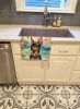 Miniature Pinscher Luau Kitchen Towel Dish Cloths Guest Hand Towel Decorative Bathroom Towel for Face,Tea, Dishcloth, Kitchen and Bath