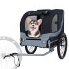 Large Folding Bike Trailer for Dogs – 66LB Capacity All-Terrain Pet Carrier, Durable Steel Frame for Cycling, Jogging, Camping & Outdoor Adventures