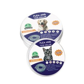 Flea & Tick Collar for Cats and Dogs; 2 Pack; 14 Months Protection; Kills & Repels Fleas and Ticks; Adjustable length (colour: Black - cans, SIZE: Dog - Length 63cm)