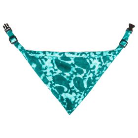 DGS Pet Products Unbugz-It Bandana Medium Abstract Teal 10" x 7" x 0.1" (Color: Abstract Teal, SIZE: medium)