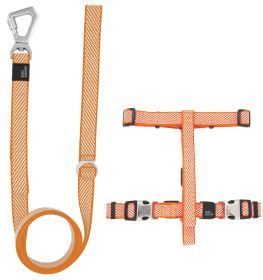 Pet Life 'Escapade' Outdoor Series 2-in-1 Convertible Dog Leash and Harness (Color: Orange, SIZE: small)